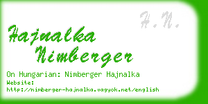 hajnalka nimberger business card